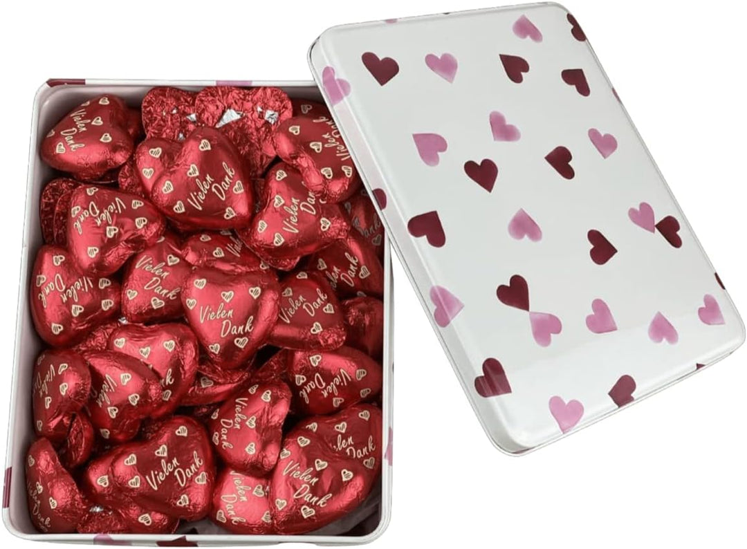 Geschenkdose Design Emma Bridgewater - Liebevoll gestaltete rechteckige Vorratsdose - Motiv Pink Hea