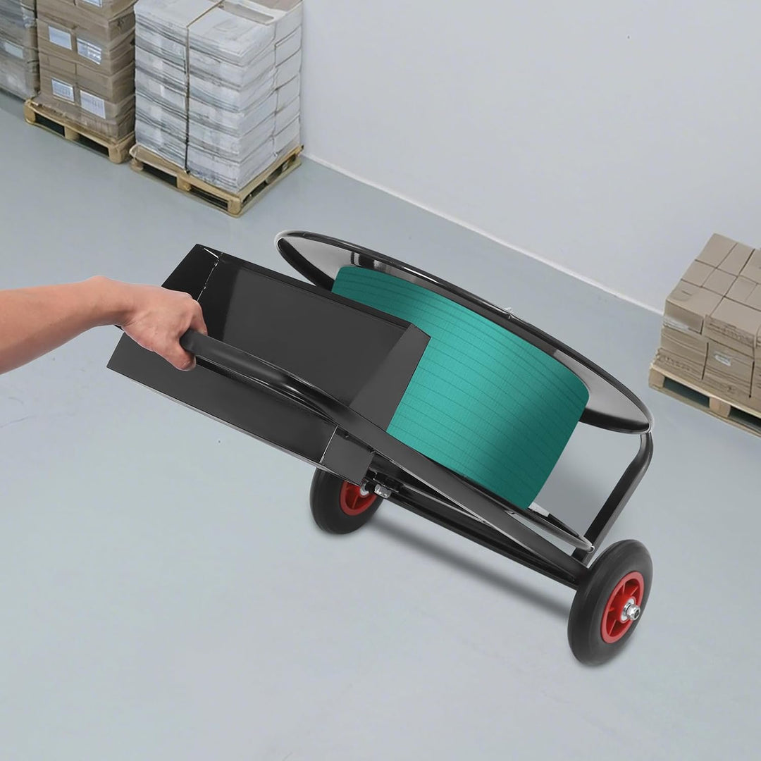 1 Stück Abrollwagen fahrbar für Umreifungsband aus PP, Polyester oder PET mit 200, 400 mm Kern beweg