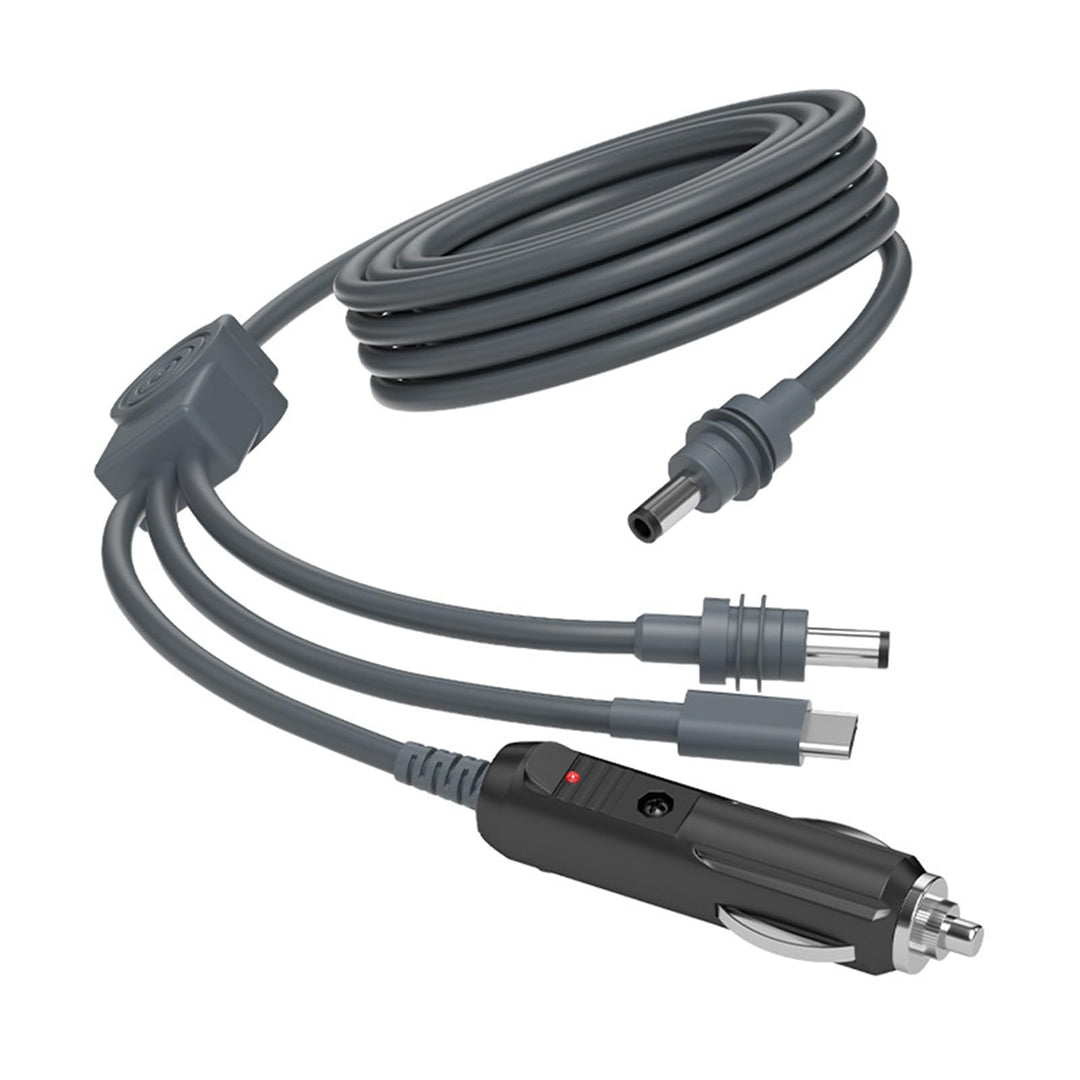 3 in 1 Autoladegerät mit USB C auf DC, 3M, 100W, Type C/D-C/Autoladegerät zu DC Ersatzkabel, Mehrere
