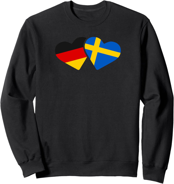 Deutschland Schweden Liebe Herz Freunde Love Geschenk Sweatshirt