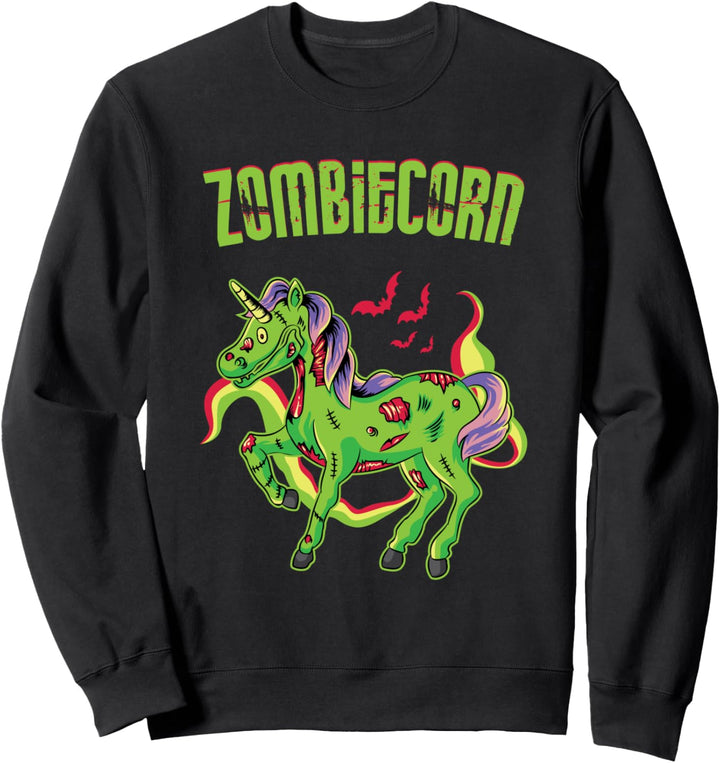 Zombie Unicorn Halloween Skull Gothic Goth Punk Zombiecorn Sweatshirt