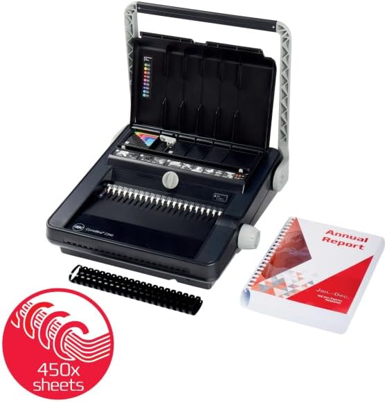GBC 663733 CombBind C340 manuell-Bindegerät (mit automatischer Zentrierung), Manuell