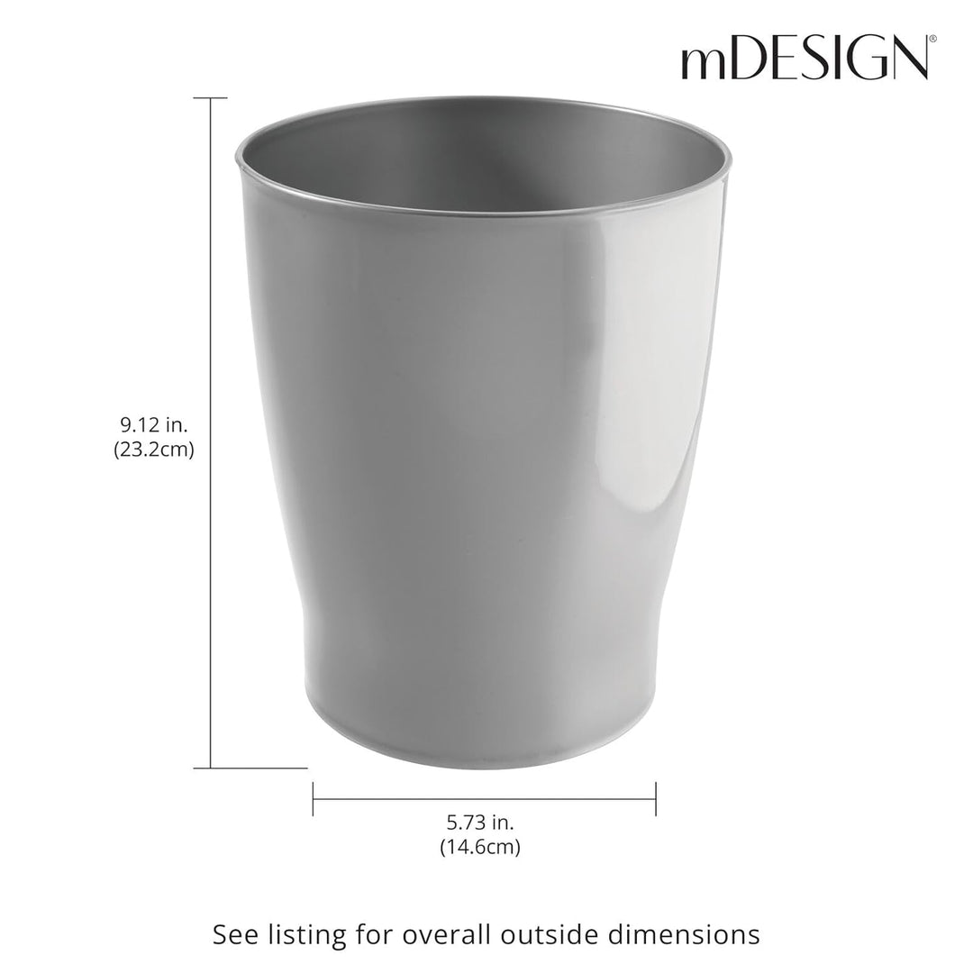 mDesign Mülleimer Bad – praktischer Kosmetikeimer in elegantem Design – Abfalleimer aus widerstandsf