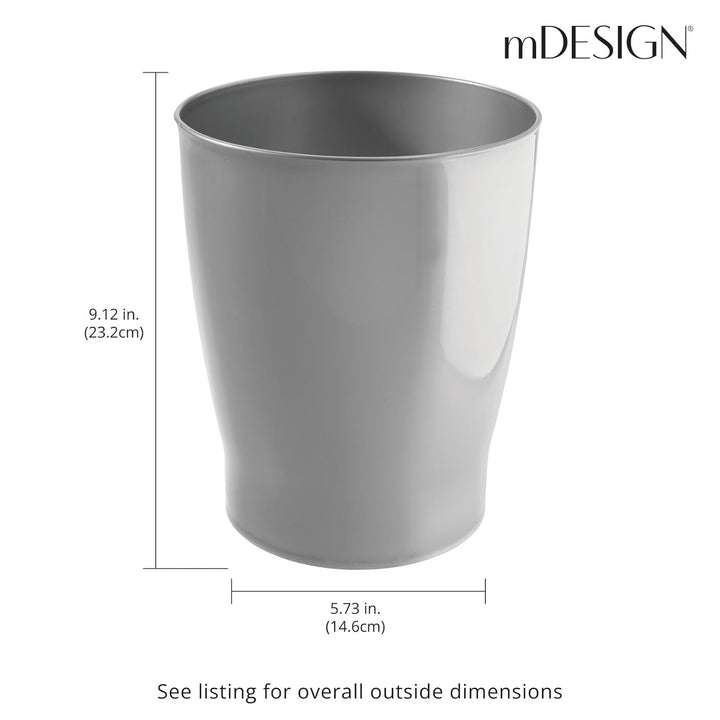 mDesign Mülleimer Bad – praktischer Kosmetikeimer in elegantem Design – Abfalleimer aus widerstandsf