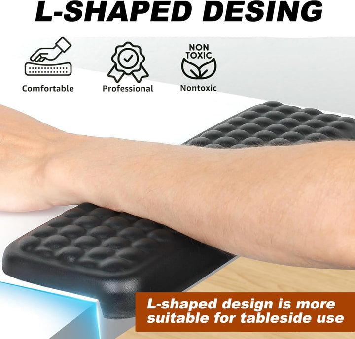 Armauflage Schreibtisch,2 Stück L-förmige Schreibtisch Handgelenk Ellenbogenstütze,Ergonomische Anti