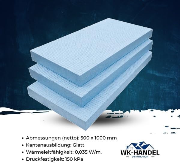Perimeterdämmung Sockeldämmung - 80 mm Stärke - EPS 035 Neopor – Styropor/EPS Dämmplatten für WDVS S