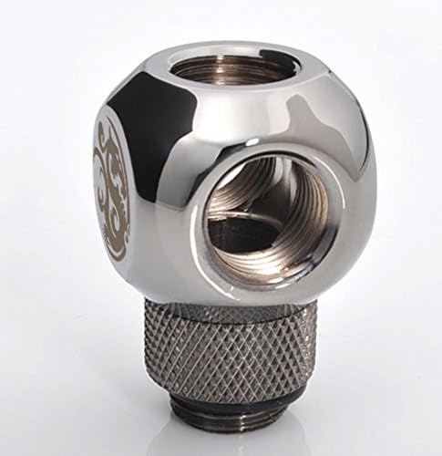 Bitspower G1/4 Zoll Q-Rotary Extender Fitting mit 3 G1/4 Zoll weiblichen Ports, drehbar, schwarz gli