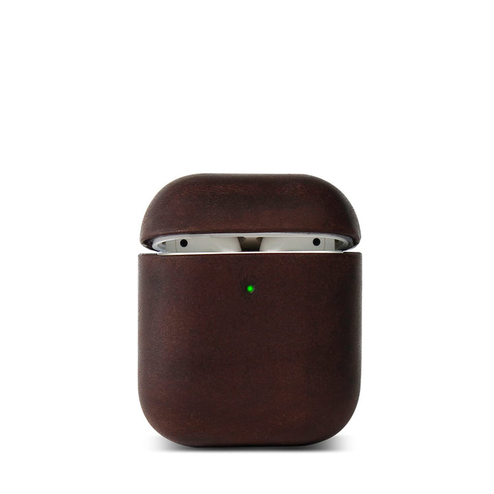 AirPod Pro Case, Hülle für AirPods - Pflanzlich Gegerbtes Leder Handmade in Germany Dunkelbraun (Air