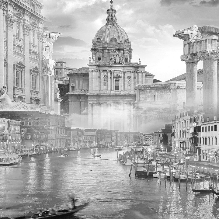 Runa Art - Bilder Italien 200 x 100 cm 5 Teilig XXL Wanddekoration Design Grau 024451c 200 x 100 cm