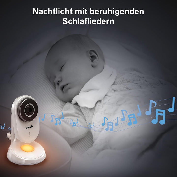 VTech VM818 HD Babymonitor – Video-Babyphone mit Weitwinkelkamera – HD-Video, klarer Sound, 5" LCD-F