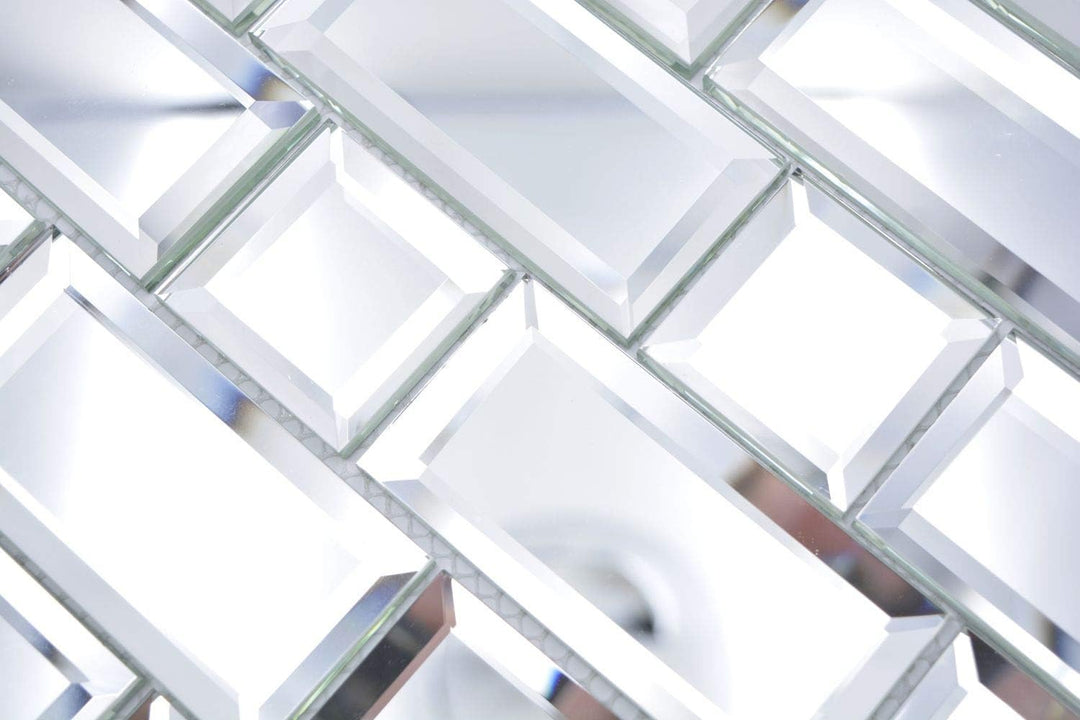 Mosaik Fliese Glasmosaik Kombination Mirror Metro Spiegel Mosaik für WAND KÜCHE Wandverblender Flies