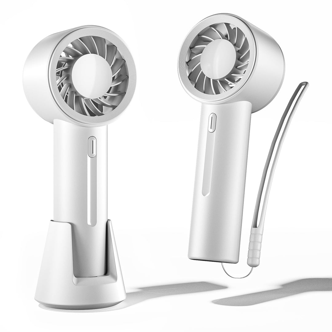 Tragbarer Handventilator mit Tischständer – 3 Geschwindigkeiten USB wiederaufladbarer Mini Ventilato