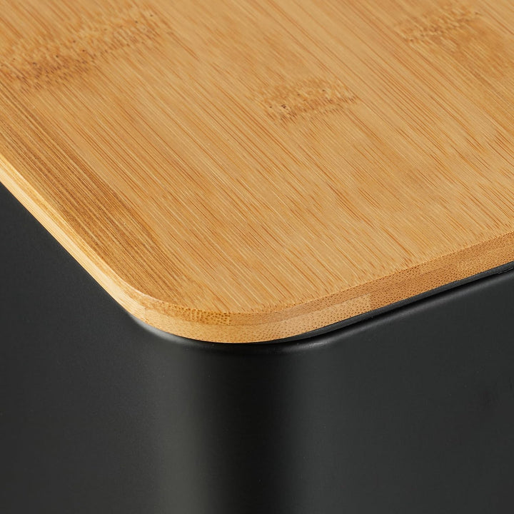 Relaxdays Mülleimer Bad, 5 Liter, entnehmbarer Inneneimer, Kosmetikeimer, Metall, Badmülleimer mit B