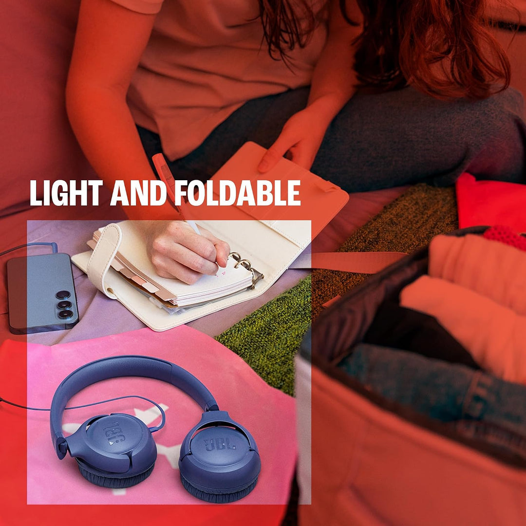 JBL Tune 530 Comfort-Fit Wired On Ear Kopfhörer mit Mikrofon, JBL Reiner Bass-Sound, EQ-Voreinstellu