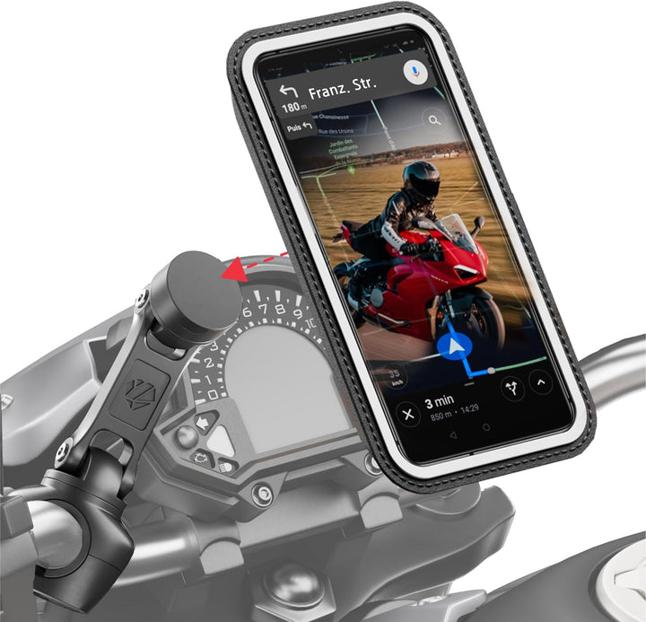 Shapeheart französische Innovation, magnetische Motorrad-Telefonhalterung Pro mit Gelenkarm und abne