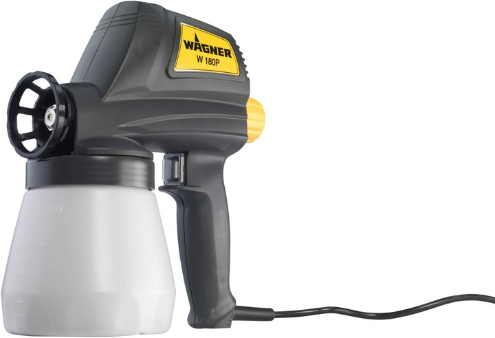 WAGNER Farbsprühsystem W 180 P für lösemittelhaltige &amp; wasserlösliche Farben + WAGNER flexible Düsen
