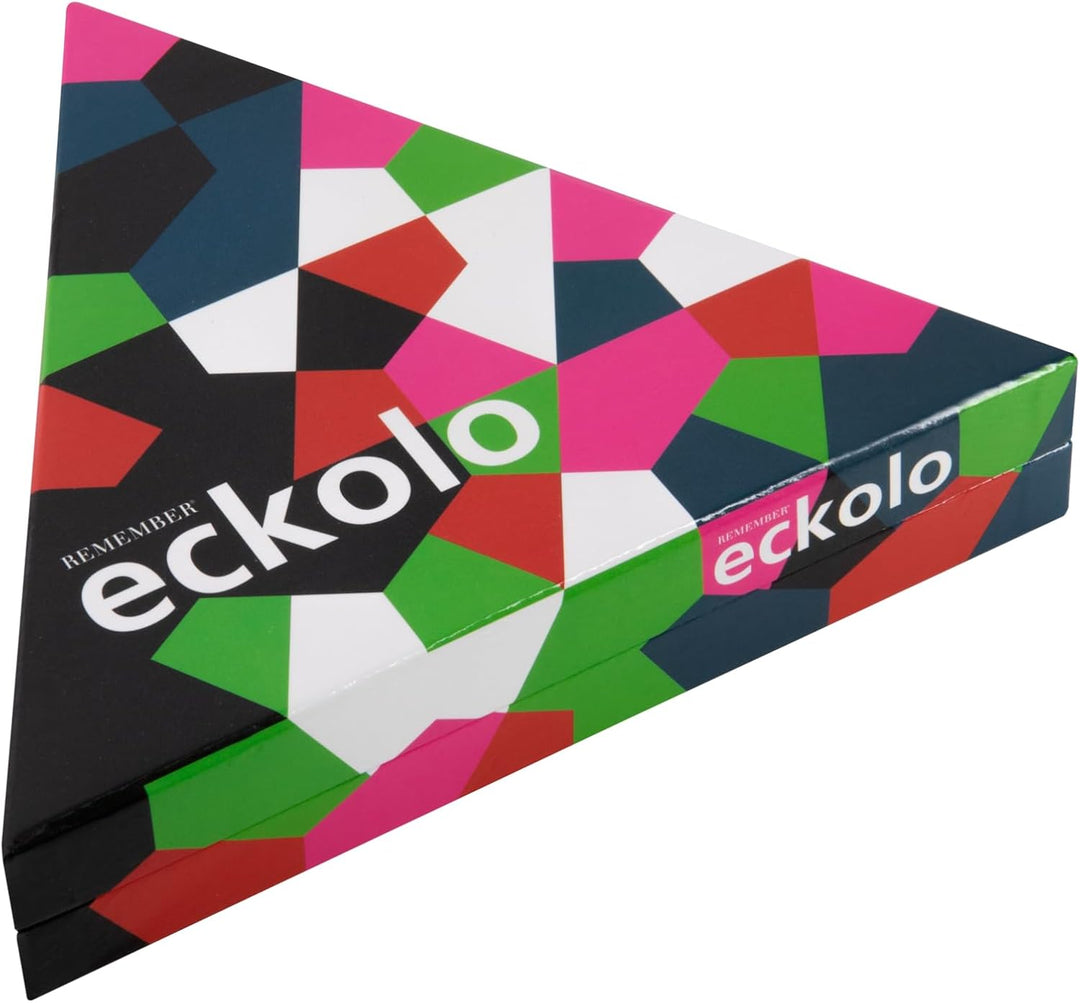Remember Eckolo – buntes Anlegespiel mit dreieckigen Karten für Erwachsene und Kinder ab 6 Jahren, G