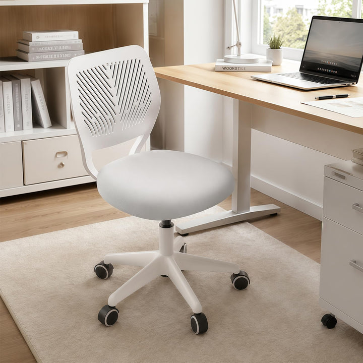 Drehbarer Bürostuhl mit weicher Polsterung, höhenverstellbarer Arbeitsstuhl, ergonomischer Schreibti