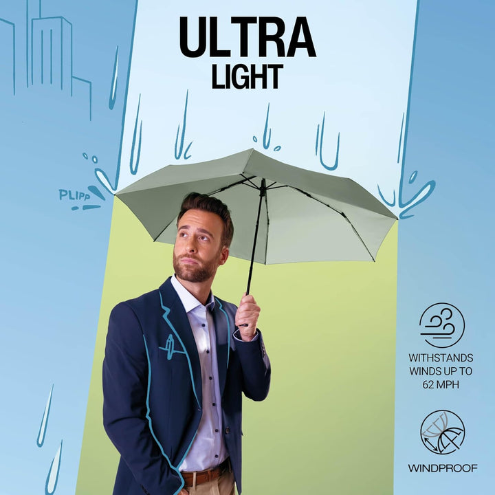 Knirps Taschenschirm Ultra US.050 Slim Manual – Ultra leicht und flach – Sturmfest – Windproof – 21