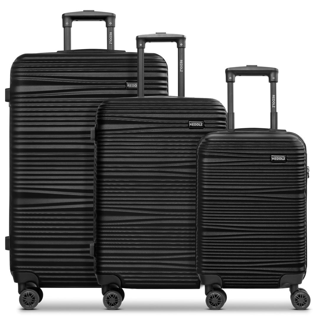 REDOLZ Hartschalen Koffer-Set 3-teilig | Leichte Reise-Trolleys aus hochwertigem, robustem ABS-Mater