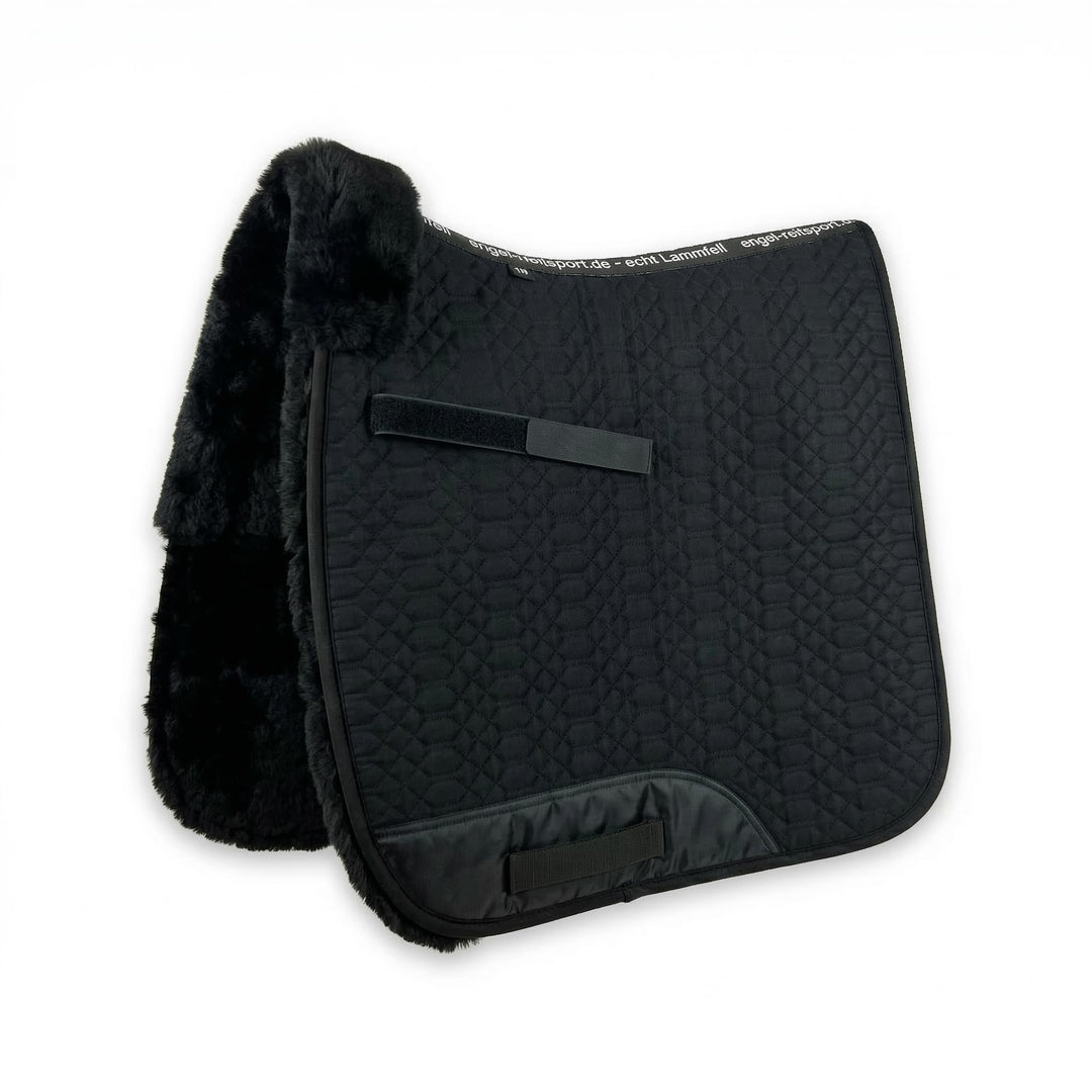 Engel Reitsport Lammfell Schabracke Fully Lined SCHABRA2-D-SCH-SCH Stoff schwarz Fell schwarz Dressu