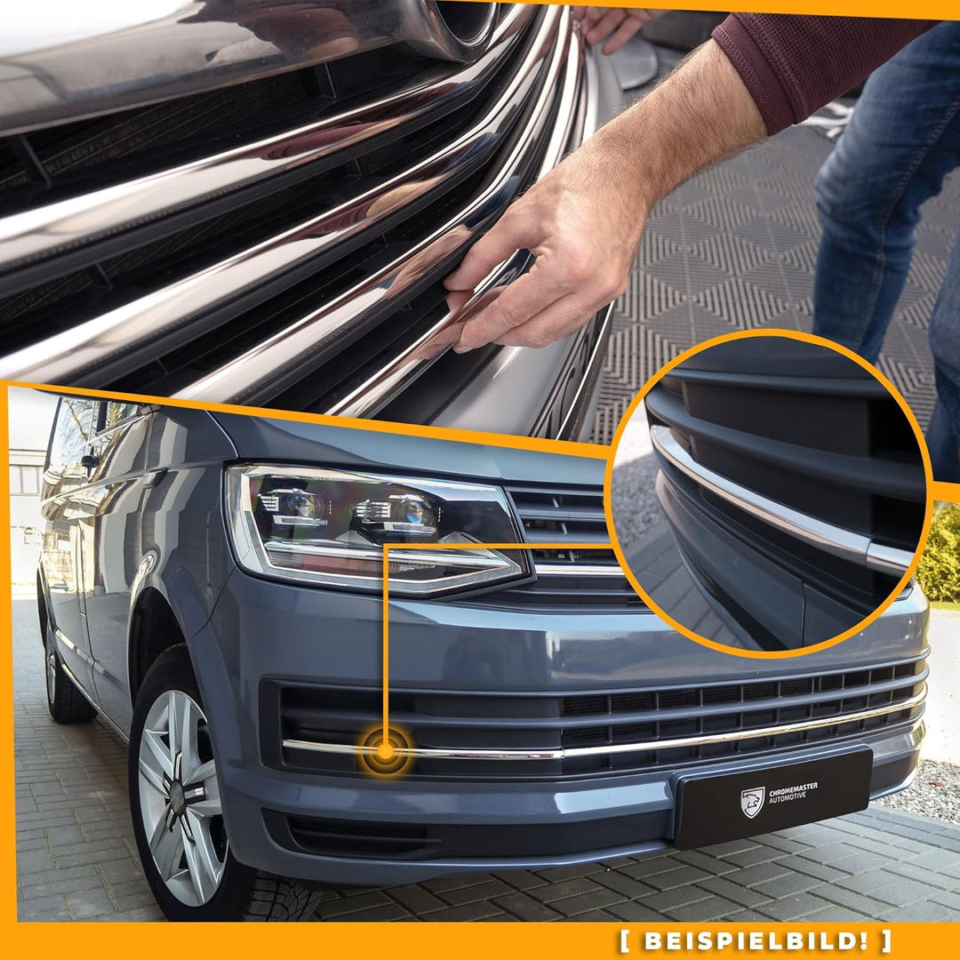 CHROMEMASTER | Kompatibel mit Renault Master 2011+ | Chromleisten Stossstange Vorne, untere Zierblen