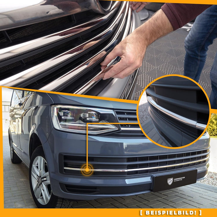 CHROMEMASTER | Kompatibel mit Renault Master 2011+ | Chromleisten Stossstange Vorne, untere Zierblen