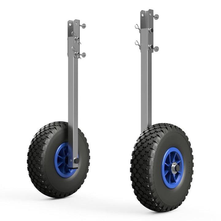 SUPROD Heckräder Slipräder Schlauchbooträder Transporträder klappbar Edelstahl ET260 schwarz/blau, s