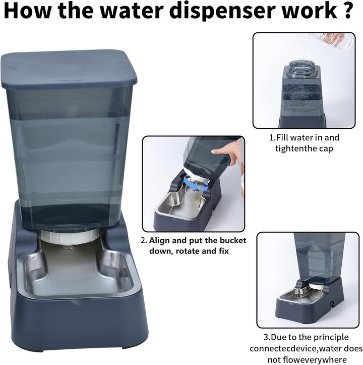 5L Automatischer Hundefutterspender und Hundewasserspender Katzenfutterspender und Katzenwasserspend