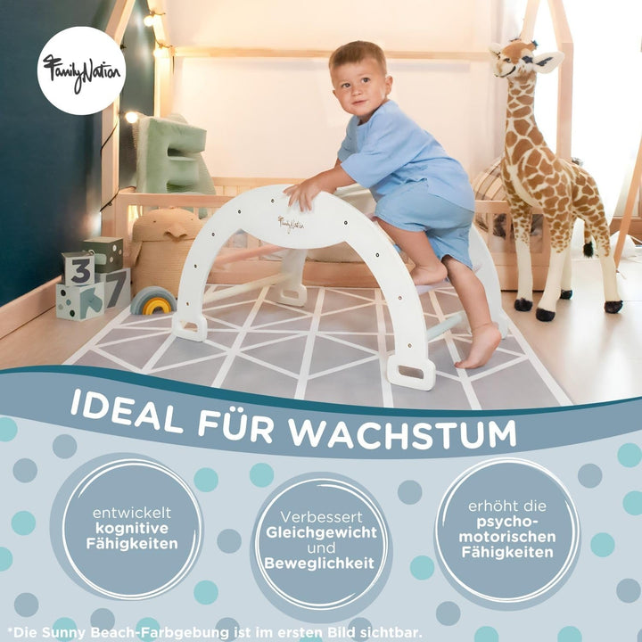 Family Nation, Sunny Beach Montessori-Kletterbogen, Klettern und Schaukeln, für Kinder ab 1 Jahr, En
