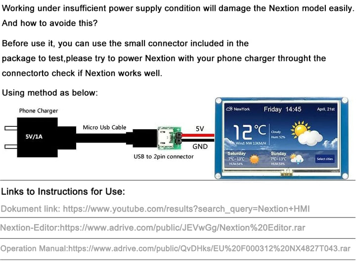 Aihasd English Nextion 4.3'' HMI TFT Touch Panel LCD Display Module Resistive Touch Screen Panel for