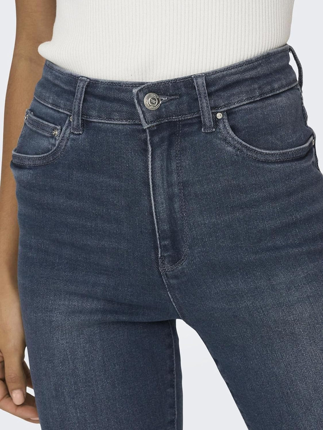 ONLY Female Skinny Jeans ONLMILA Hohe Taille Skinny Fit Jeans 25W / 30L Blue Black Denim, 25W / 30L