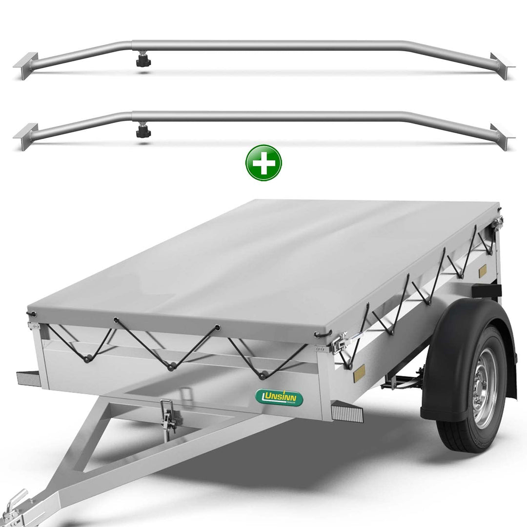 Tarpofix® Anhängerplane Flachplane 217x117 cm inkl. Planenseil + 2x Flachplanenbügel (verstellbar 10