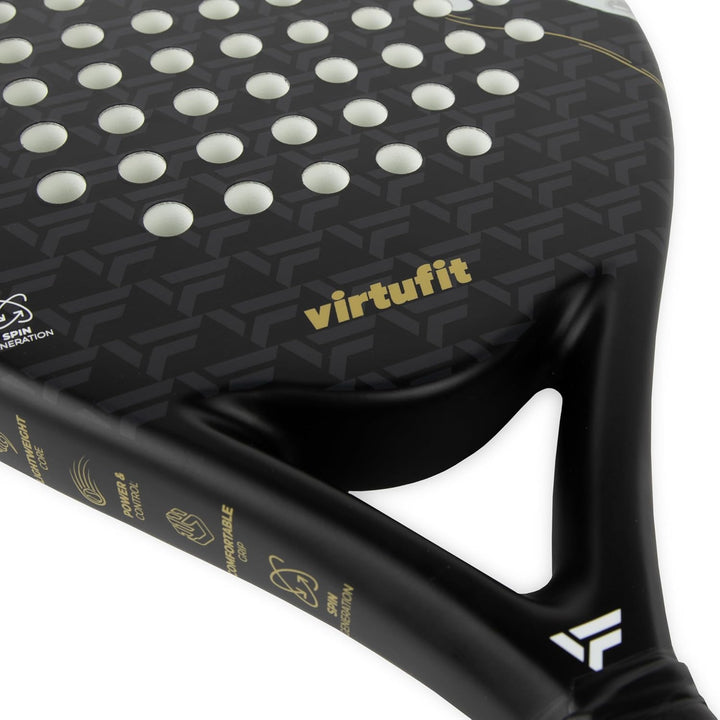 VirtuFit Hybrid Padelschläger Schwarz – Gold, Schwarz – Gold