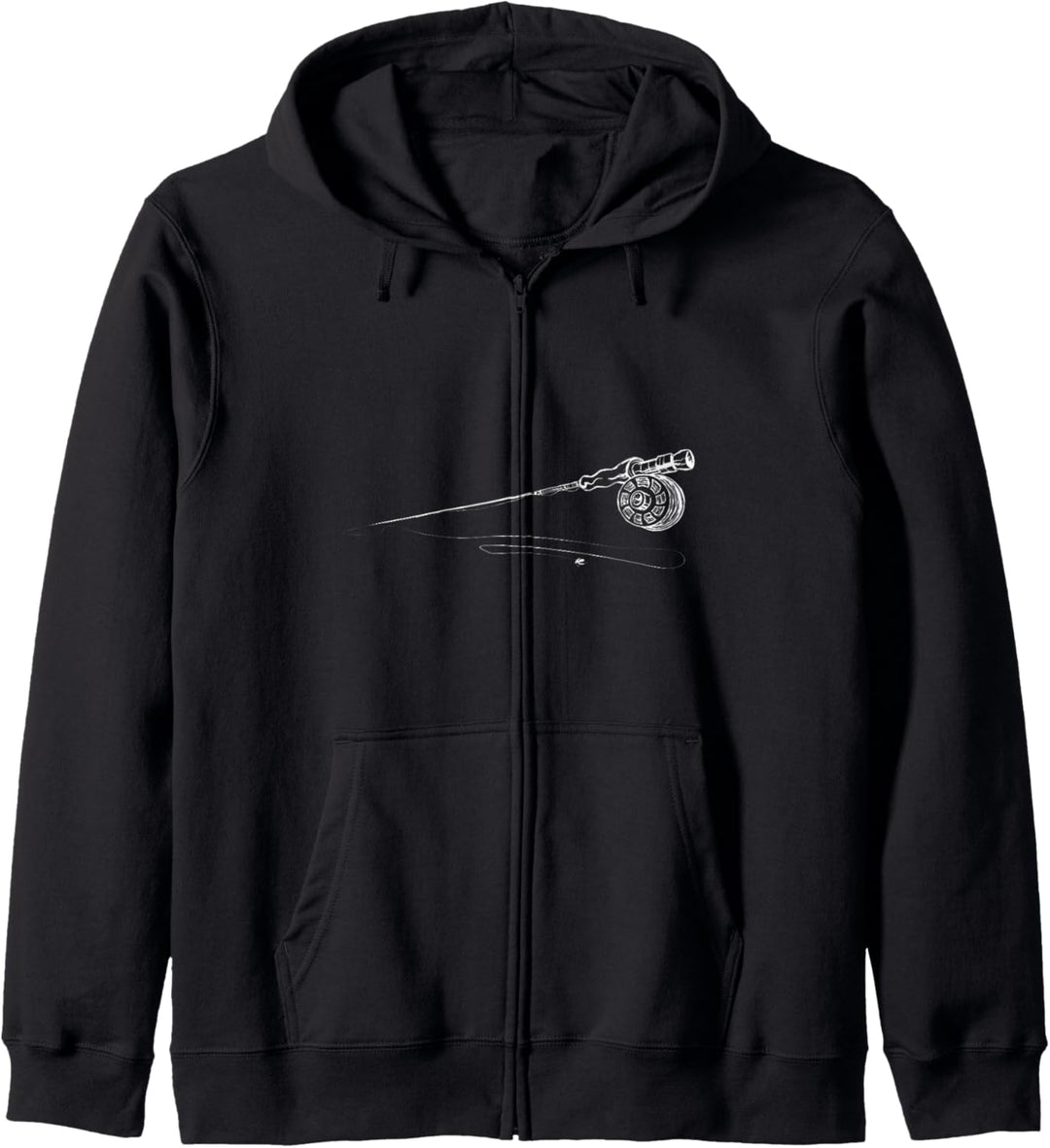 Vintage Fliegenfischer Angler Fliegenrute Fliegenfischen Kapuzenjacke
