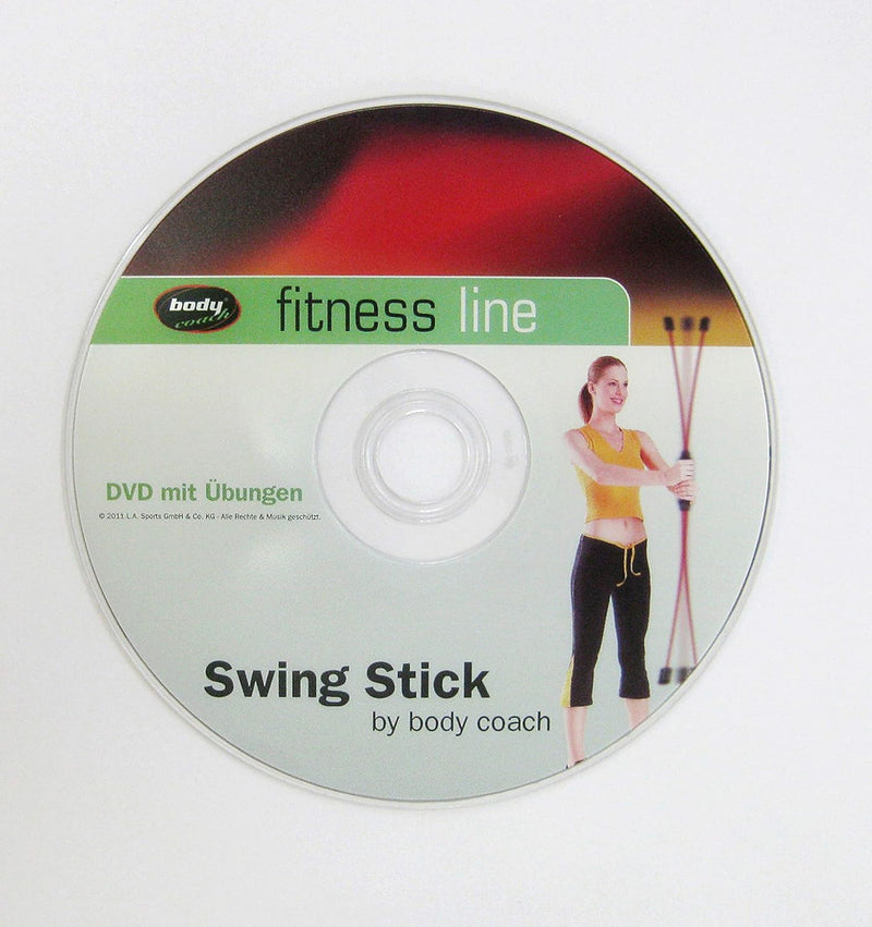 BODYCOACH Swingstick inklusive DVD mit Trainingsanleitung & Übungen Fitness Schwungstab aus flexible