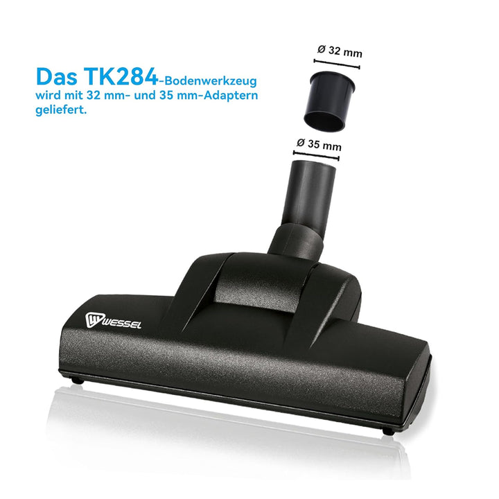 Wessel Werk TK284 Turbodüse 32/35mm mit rotierender Bürste für Teppiche Tierhaare Hartböden leise &