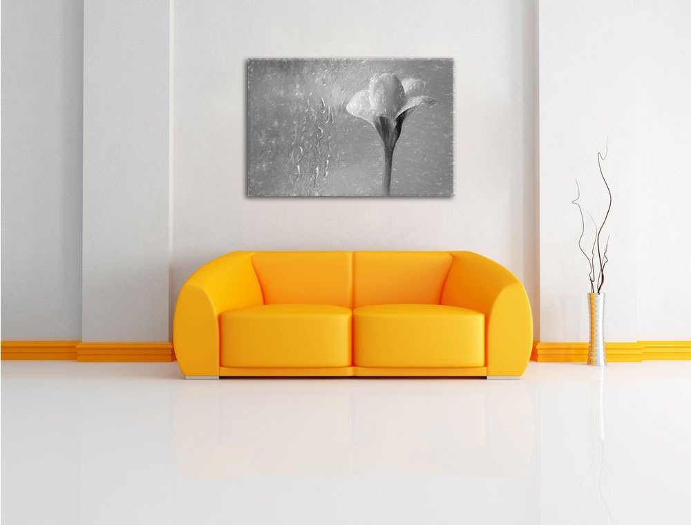 Pixxprint Frühlingsblume Tautropfen als Leinwandbild/Grösse: 100x70 cm/Wandbild/Kunstdruck/fertig be
