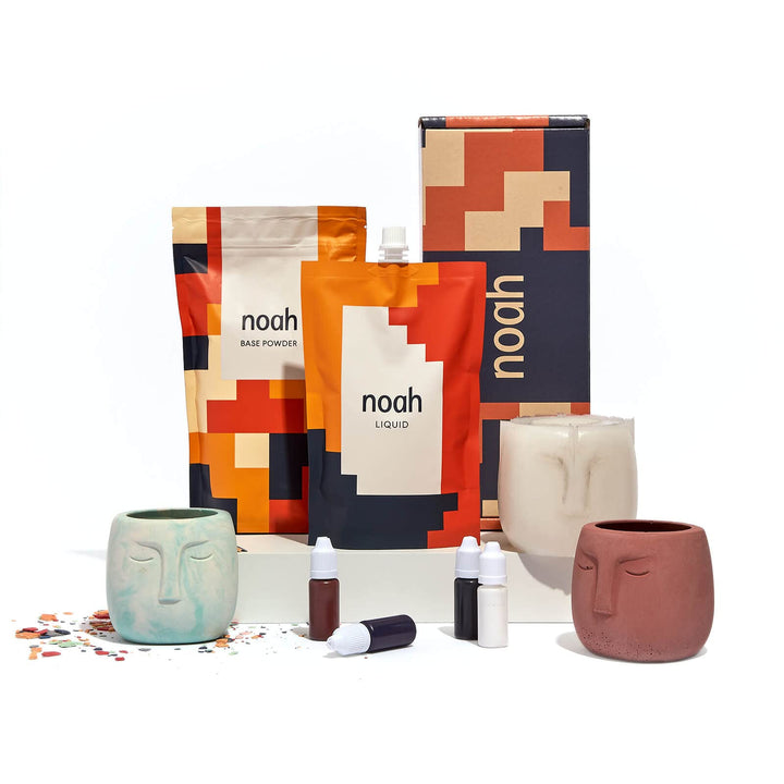 noah Jesmonite & Terrazzo Starterkit - Enthält Silikonformen, Farben, Handschuhe, Schleifpapier, Bec