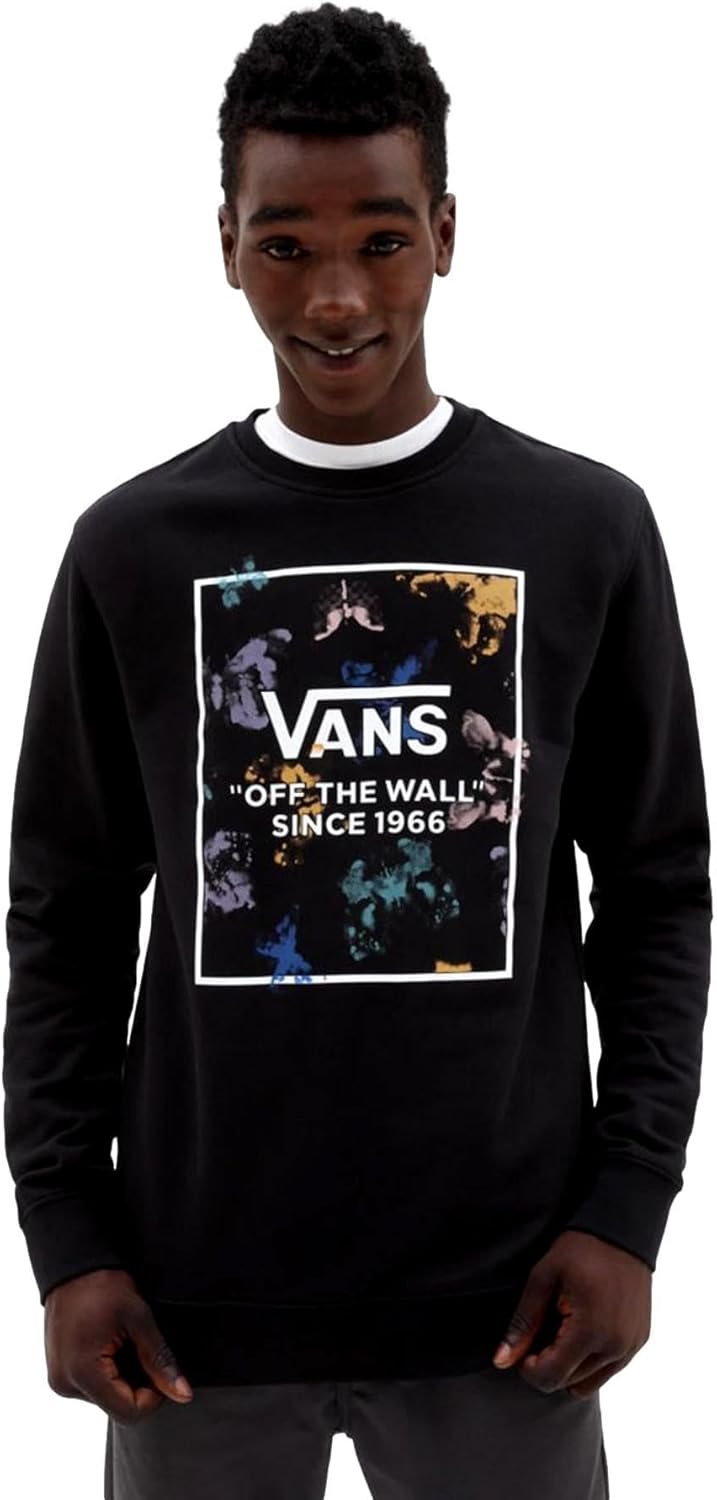 Vans Herren Blotterfly Box Crew Sweatshirt XL Schwarz, XL Schwarz