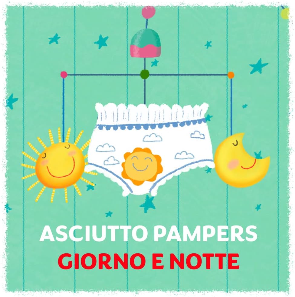 Pampers Sonne und Mond extra grosse Höschenwindel, Grösse 6 (15+ kg), 78 Windeln Taglia 6 (Confezion