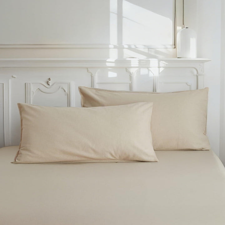 Simple&Opulence Leinen und Baumwollmischung Kissenbezüge Hotel Quality Pack von 2 Atmungsaktiver Kis