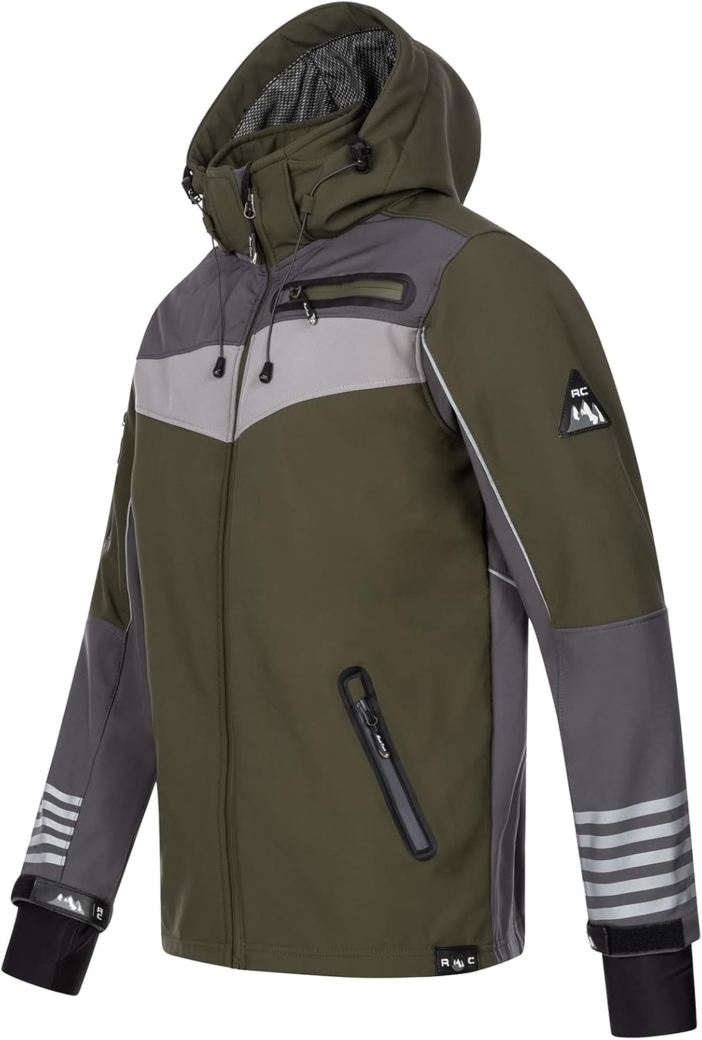 Rock Creek Herren Softshell Jacke Outdoor H-288 4XL Dunkelgrün, 4XL Dunkelgrün