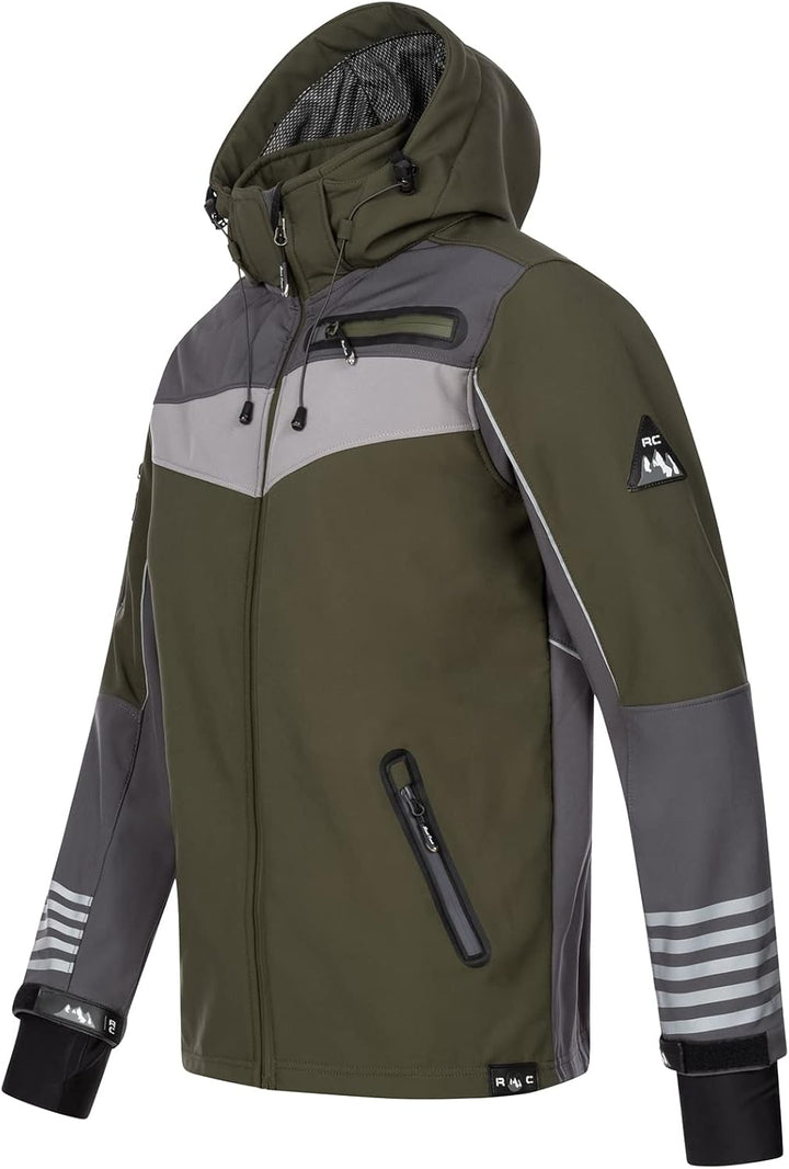 Rock Creek Herren Softshell Jacke Outdoor H-288 4XL Dunkelgrün, 4XL Dunkelgrün