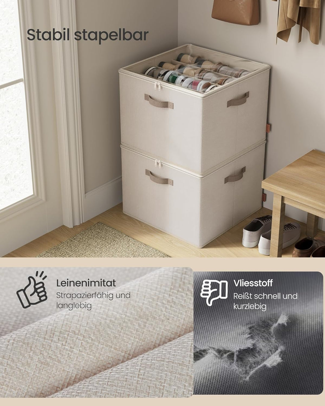 SONGMICS Schuh-Organizer, für bis zu 16 Paar Schuhe, Schuhaufbewahrung platzsparend, verstellbare Tr