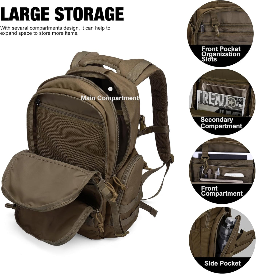 Mardingtop 25L/28L/40L Militär Rucksack Herren Arbeit für Taktischer Assault Wandern Reisen Outdoor