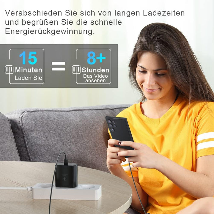45W Schnellladegerät mit Ladekabel für Samsung Galaxy Tablet Tab A11+, A11, S11, S11 Ultra, S10 Lite