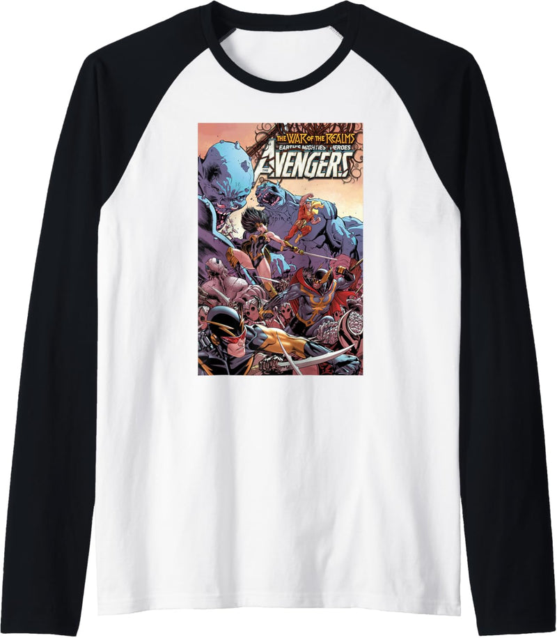 Marvel War Of The Realms Avengers Comic Cover Raglan