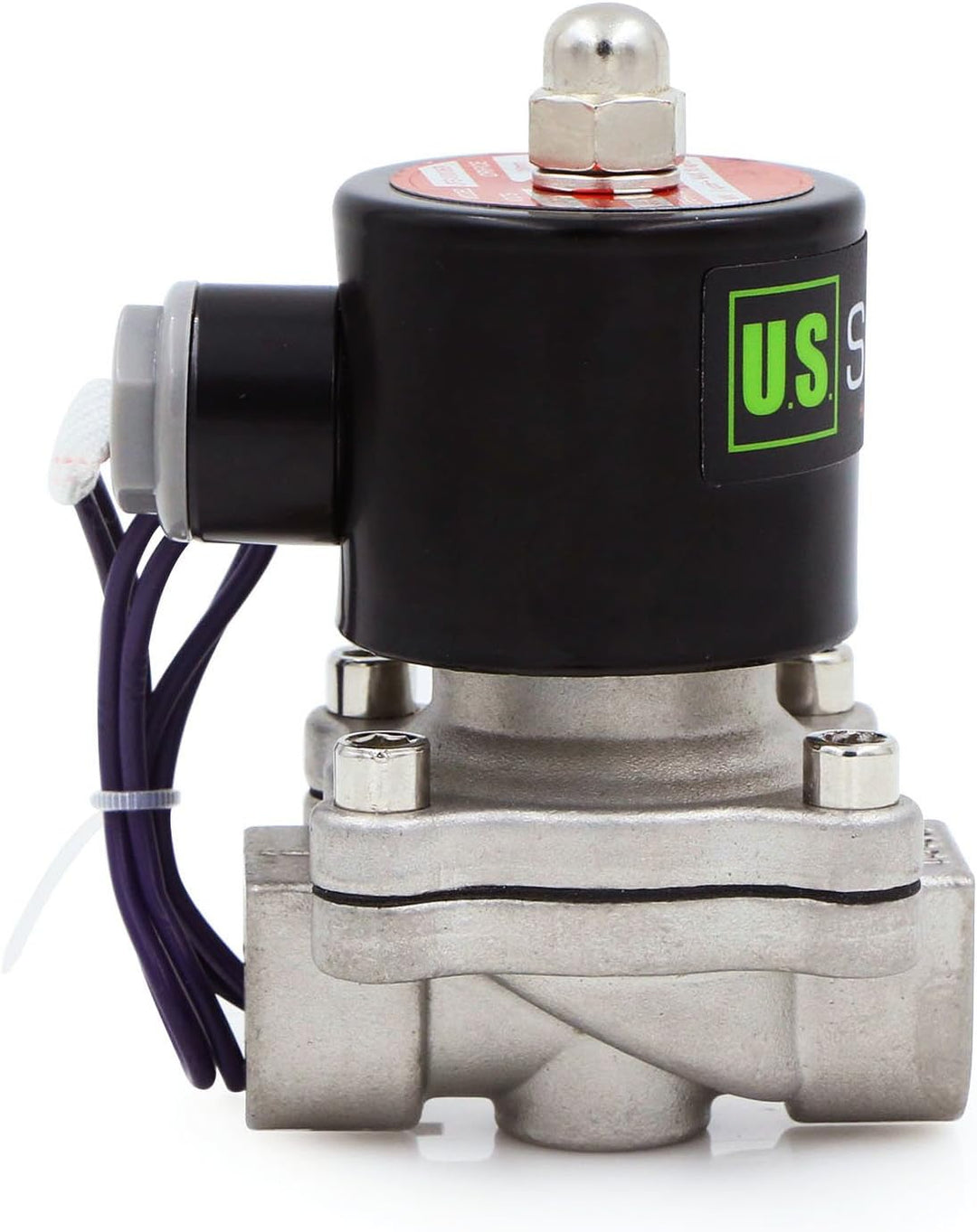 U.S. Solid 1/2" G 12V DC Edelstahl Magnetventil Direktgesteuert für Wasser Luft Gas Öl NC Stainless