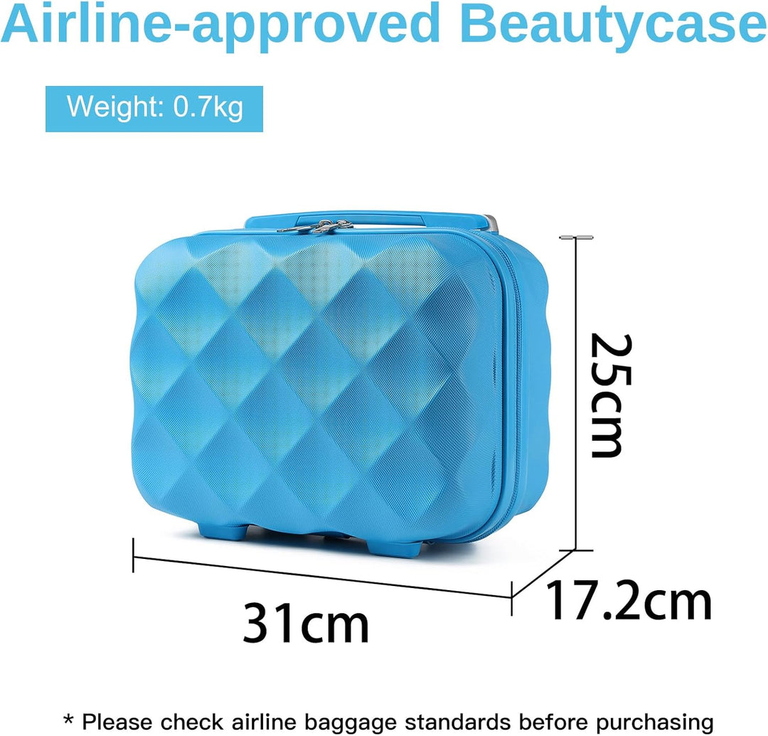 British Traveller Kosmetikkoffer Damen Beautycase Hartschalen Schminkkoffer Handgepäck Tragbar 31 *